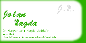 jolan magda business card